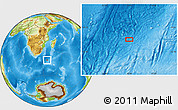 Physical Location Map of the area around 40° 59' 12" S, 38° 19' 30" E