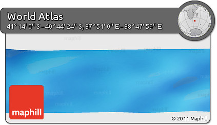 Physical Panoramic Map of the Area around 40° 59' 12" S, 38° 19' 30" E