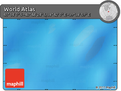 Physical Map of the Area around 40° 59' 12" S, 39° 10' 29" E