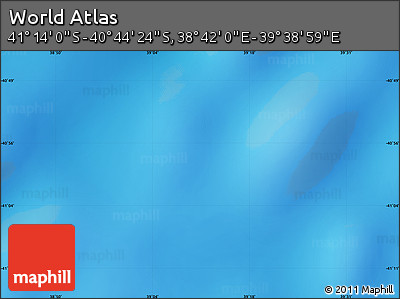 Physical Map of the Area around 40° 59' 12" S, 39° 10' 29" E