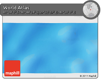 Physical 3D Map of the Area around 40° 59' 12" S, 40° 1' 29" E