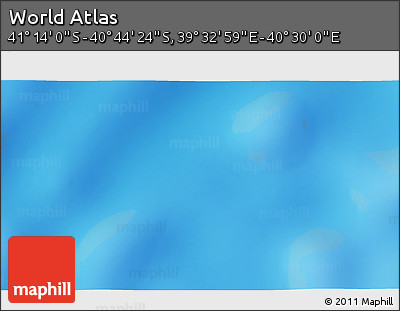 Physical 3D Map of the Area around 40° 59' 12" S, 40° 1' 29" E