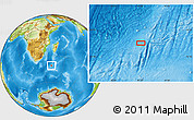 Physical Location Map of the area around 40° 59' 12" S, 41° 43' 30" E