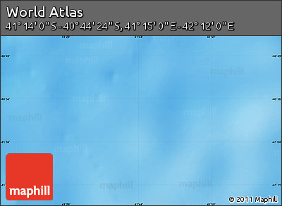 Physical Map of the Area around 40° 59' 12" S, 41° 43' 30" E