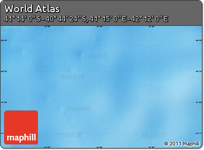Physical Map of the Area around 40° 59' 12" S, 41° 43' 30" E