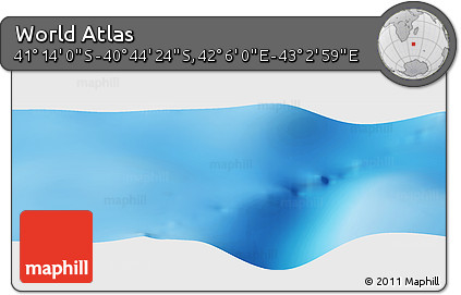 Physical Panoramic Map of the Area around 40° 59' 12" S, 42° 34' 30" E