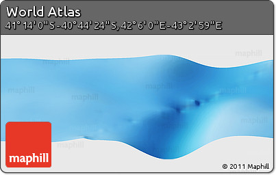 Physical Panoramic Map of the Area around 40° 59' 12" S, 42° 34' 30" E