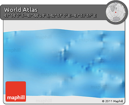 Physical 3D Map of the Area around 40° 59' 12" S, 43° 25' 29" E