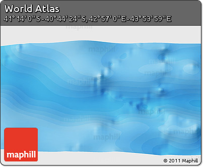 Political 3D Map of the Area around 40° 59' 12" S, 43° 25' 29" E