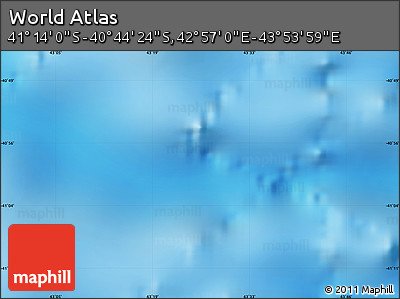 Physical Map of the Area around 40° 59' 12" S, 43° 25' 29" E
