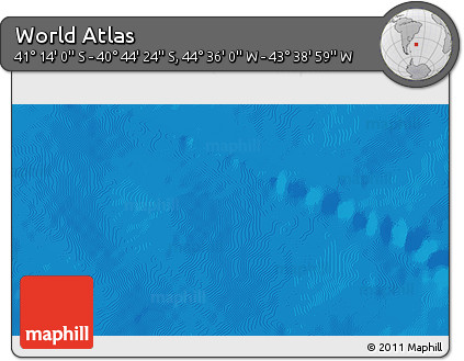 Physical 3D Map of the Area around 40° 59' 12" S, 44° 7' 30" W