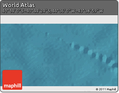 Satellite 3D Map of the Area around 40° 59' 12" S, 44° 7' 30" W