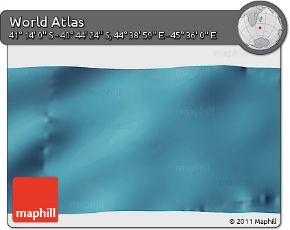 Satellite 3D Map of the Area around 40° 59' 12" S, 45° 7' 30" E