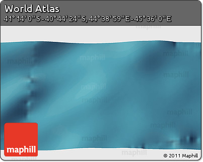 Satellite 3D Map of the Area around 40° 59' 12" S, 45° 7' 30" E