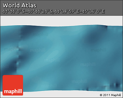 Satellite 3D Map of the Area around 40° 59' 12" S, 45° 7' 30" E