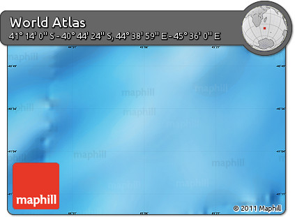 Physical Map of the Area around 40° 59' 12" S, 45° 7' 30" E