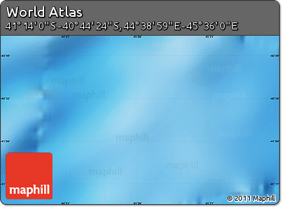 Physical Map of the Area around 40° 59' 12" S, 45° 7' 30" E