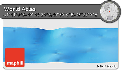 Physical Panoramic Map of the Area around 40° 59' 12" S, 45° 58' 30" E