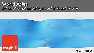 Physical Panoramic Map of the Area around 40° 59' 12" S, 45° 58' 30" E