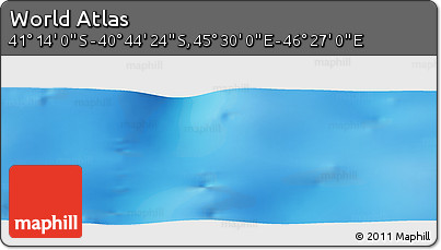 Physical Panoramic Map of the Area around 40° 59' 12" S, 45° 58' 30" E