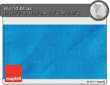 Physical 3D Map of the Area around 40° 59' 12" S, 47° 31' 29" W