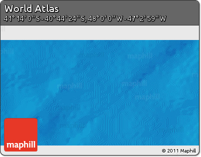 Physical 3D Map of the Area around 40° 59' 12" S, 47° 31' 29" W