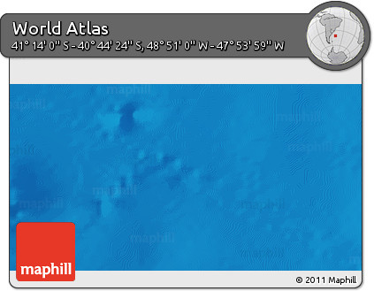 Physical 3D Map of the Area around 40° 59' 12" S, 48° 22' 30" W