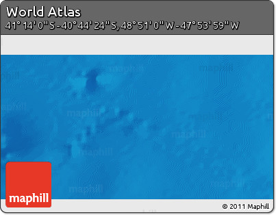 Physical 3D Map of the Area around 40° 59' 12" S, 48° 22' 30" W