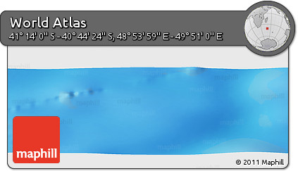 Physical Panoramic Map of the Area around 40° 59' 12" S, 49° 22' 30" E