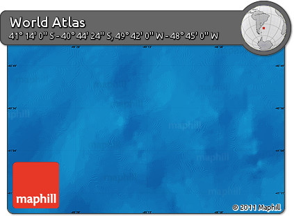 Shaded Relief Map of the Area around 40° 59' 12" S, 49° 13' 30" W