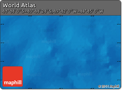 Shaded Relief Map of the Area around 40° 59' 12" S, 49° 13' 30" W
