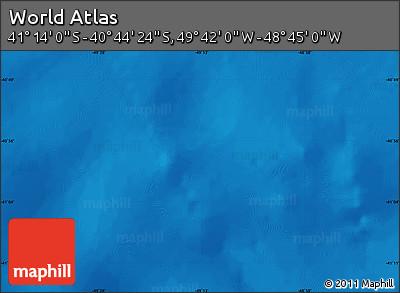 Shaded Relief Map of the Area around 40° 59' 12" S, 49° 13' 30" W