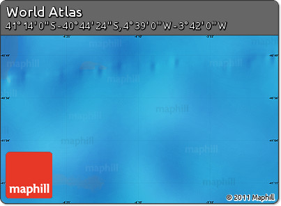 Shaded Relief Map of the Area around 40° 59' 12" S, 4° 10' 30" W