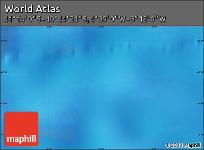 Shaded Relief Map of the Area around 40° 59' 12" S, 4° 10' 30" W