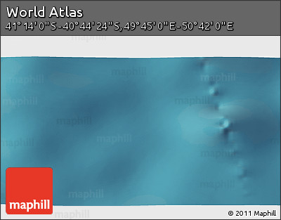 Satellite 3D Map of the Area around 40° 59' 12" S, 50° 13' 30" E