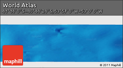 Physical Panoramic Map of the Area around 40° 59' 12" S, 53° 28' 30" W