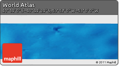 Physical Panoramic Map of the Area around 40° 59' 12" S, 53° 28' 30" W