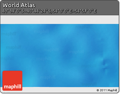 Physical 3D Map of the Area around 40° 59' 12" S, 54° 28' 30" E