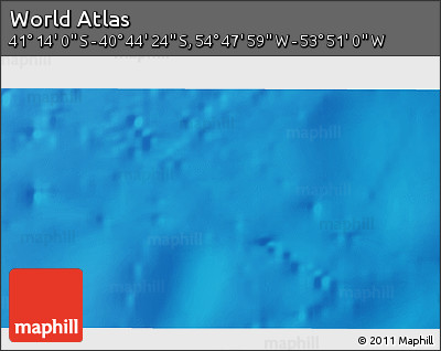 Physical 3D Map of the Area around 40° 59' 12" S, 54° 19' 30" W