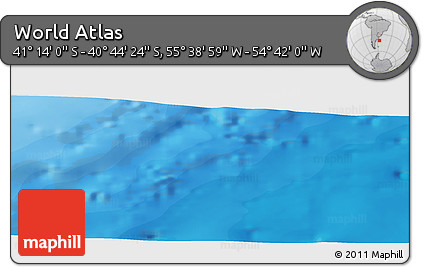 Political Panoramic Map of the Area around 40° 59' 12" S, 55° 10' 29" W