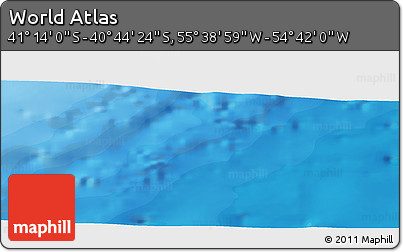 Political Panoramic Map of the Area around 40° 59' 12" S, 55° 10' 29" W