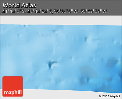 Physical 3D Map of the Area around 40° 59' 12" S, 56° 1' 29" W