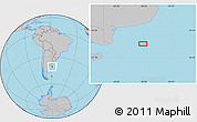 Gray Location Map of the area around 40° 59' 12" S, 58° 34' 30" W