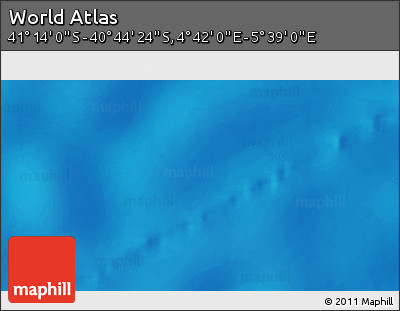 Physical 3D Map of the Area around 40° 59' 12" S, 5° 10' 30" E