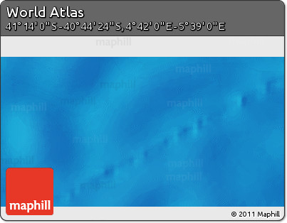 Physical 3D Map of the Area around 40° 59' 12" S, 5° 10' 30" E