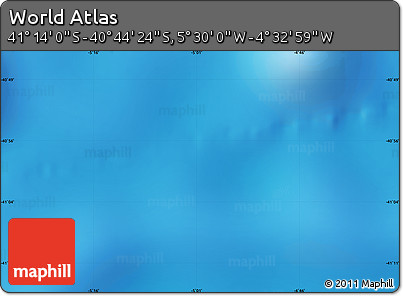 Physical Map of the Area around 40° 59' 12" S, 5° 1' 30" W