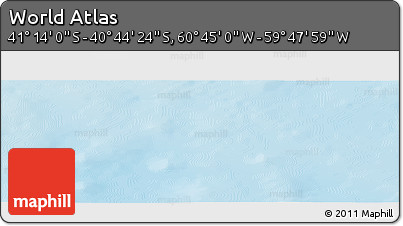 Physical Panoramic Map of the Area around 40° 59' 12" S, 60° 16' 29" W