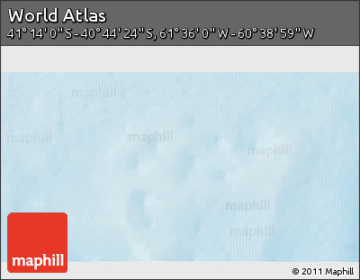 Physical 3D Map of the Area around 40° 59' 12" S, 61° 7' 30" W