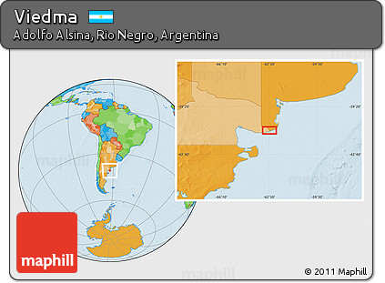 Political Location Map of Viedma