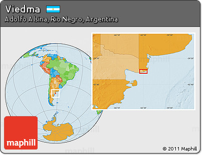 Political Location Map of Viedma